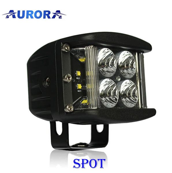 Aurora ALO-2-P4E15D1 LED фара (2шт.) 10см 40W – дальнего света, светодиодная квадратная с боковой засветкой ALO-2-P4E15D1-PAIR-H фото
