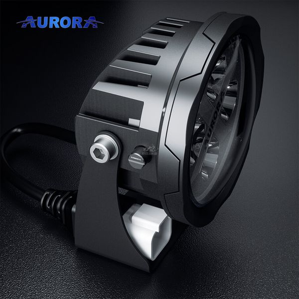 Aurora ALO-R4T3-EA LED фара (2шт.) 10см 40W – ближнього світла, DRL–янтарний, світлодіодна кругла з денним ходовим вогнем ALO-R4T3-EA-PAIR-H фото